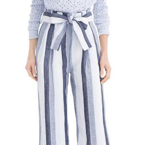 Point Sur Paperbag Stripe Linen Pants Size 2